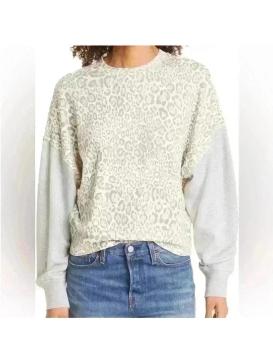 Rails Tops - Rails Alice Leopard Print Cotton Blend Top in Mixed Grey Cheetah Size Large NWT